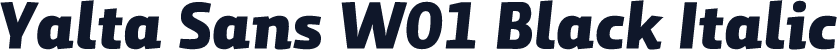 Yalta Sans W01 Black Italic