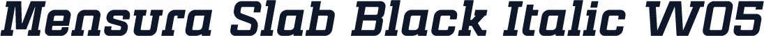 Mensura Slab Black Italic W05