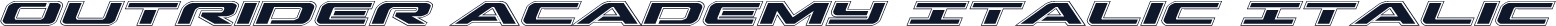 Outrider Academy Italic Italic