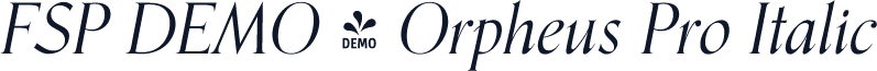 FSP DEMO - Orpheus Pro Italic