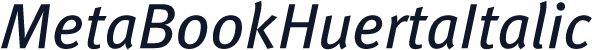 MetaBookHuertaItalic