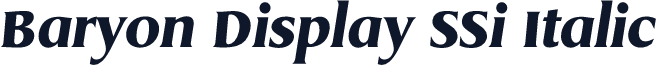 Baryon Display SSi Italic