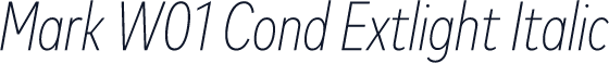 Mark W01 Cond Extlight Italic