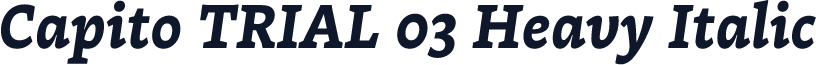 Capito TRIAL 03 Heavy Italic
