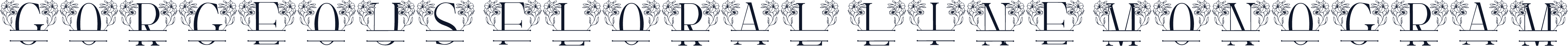 Gorgeous Floral Line Monogram