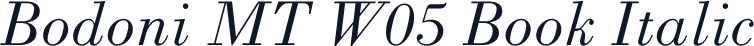 Bodoni MT W05 Book Italic