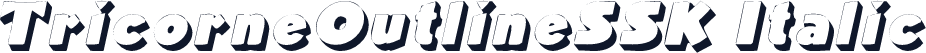 TricorneOutlineSSK Italic