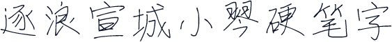 逐浪宣城小琴硬笔字