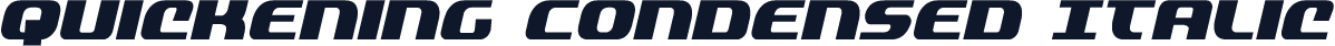 Quickening Condensed Italic