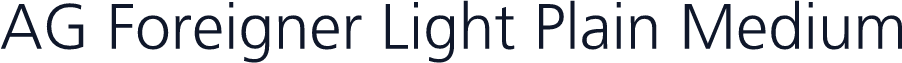 AG Foreigner Light Plain Medium