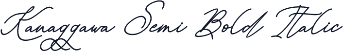 Kanaggawa Semi Bold Italic