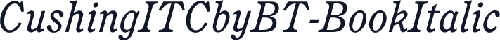 CushingITCbyBT-BookItalic