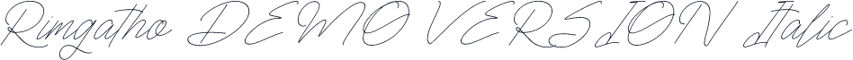 Rimgatho DEMO VERSION Italic