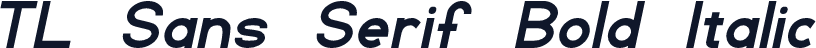 TL Sans Serif Bold Italic