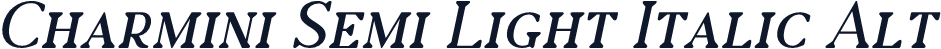 Charmini Semi Light Italic Alt