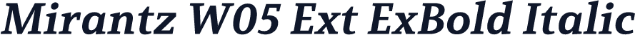 Mirantz W05 Ext ExBold Italic