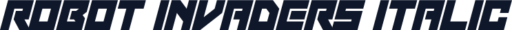 Robot Invaders Italic