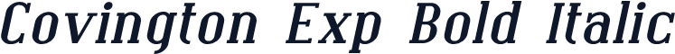 Covington Exp Bold Italic