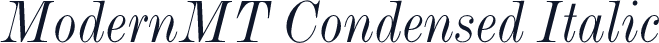 ModernMT Condensed Italic