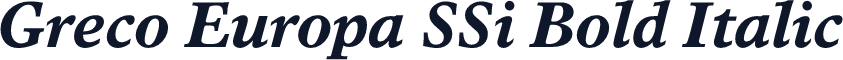 Greco Europa SSi Bold Italic