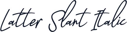 Latter Slant Italic