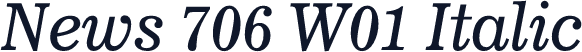 News 706 W01 Italic