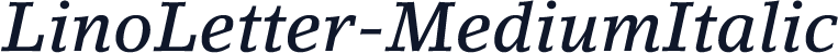 LinoLetter-MediumItalic