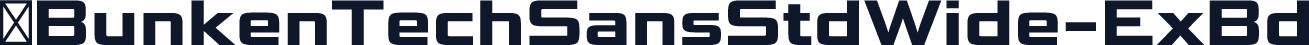 ☞BunkenTechSansStdWide-ExBd