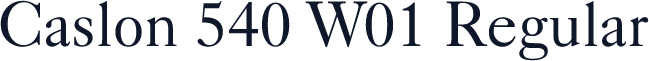 Caslon 540 W01 Regular