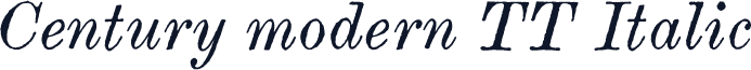 Century modern TT Italic