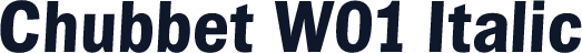 Chubbet W01 Italic