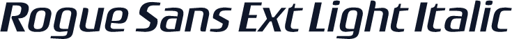 Rogue Sans Ext Light Italic