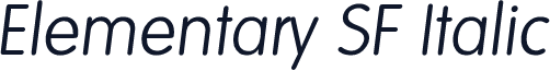 Elementary SF Italic