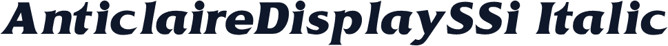 AnticlaireDisplaySSi Italic