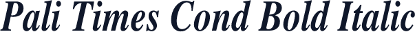 Pali Times Cond Bold Italic