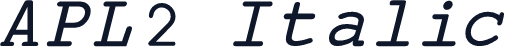 APL2 Italic