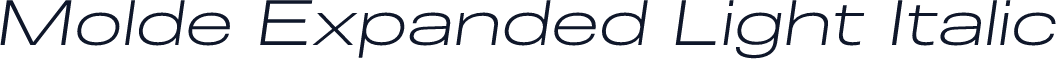 Molde Expanded Light Italic