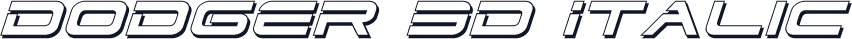 Dodger 3D Italic