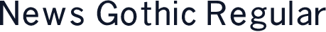 News Gothic Regular