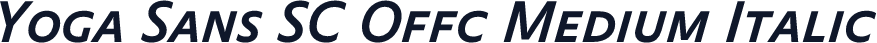 Yoga Sans SC Offc Medium Italic