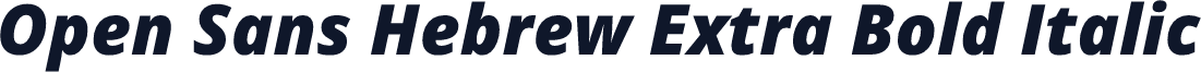Open Sans Hebrew Extra Bold Italic