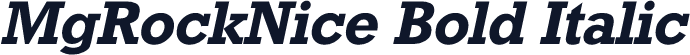 MgRockNice Bold Italic