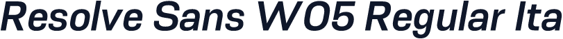 Resolve Sans W05 Regular Ita