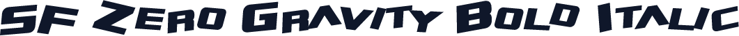 SF Zero Gravity Bold Italic