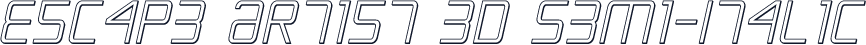 Escape Artist 3D Semi-Italic