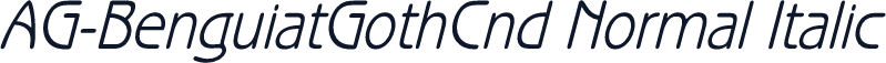 AG-BenguiatGothCnd Normal Italic