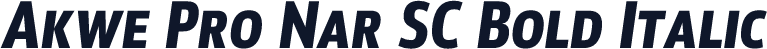 Akwe Pro Nar SC Bold Italic