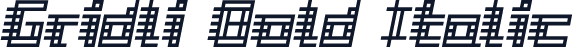 Gridli Bold Italic
