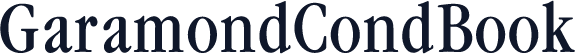 GaramondCondBook