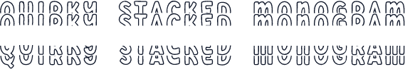 Quirky Stacked Monogram